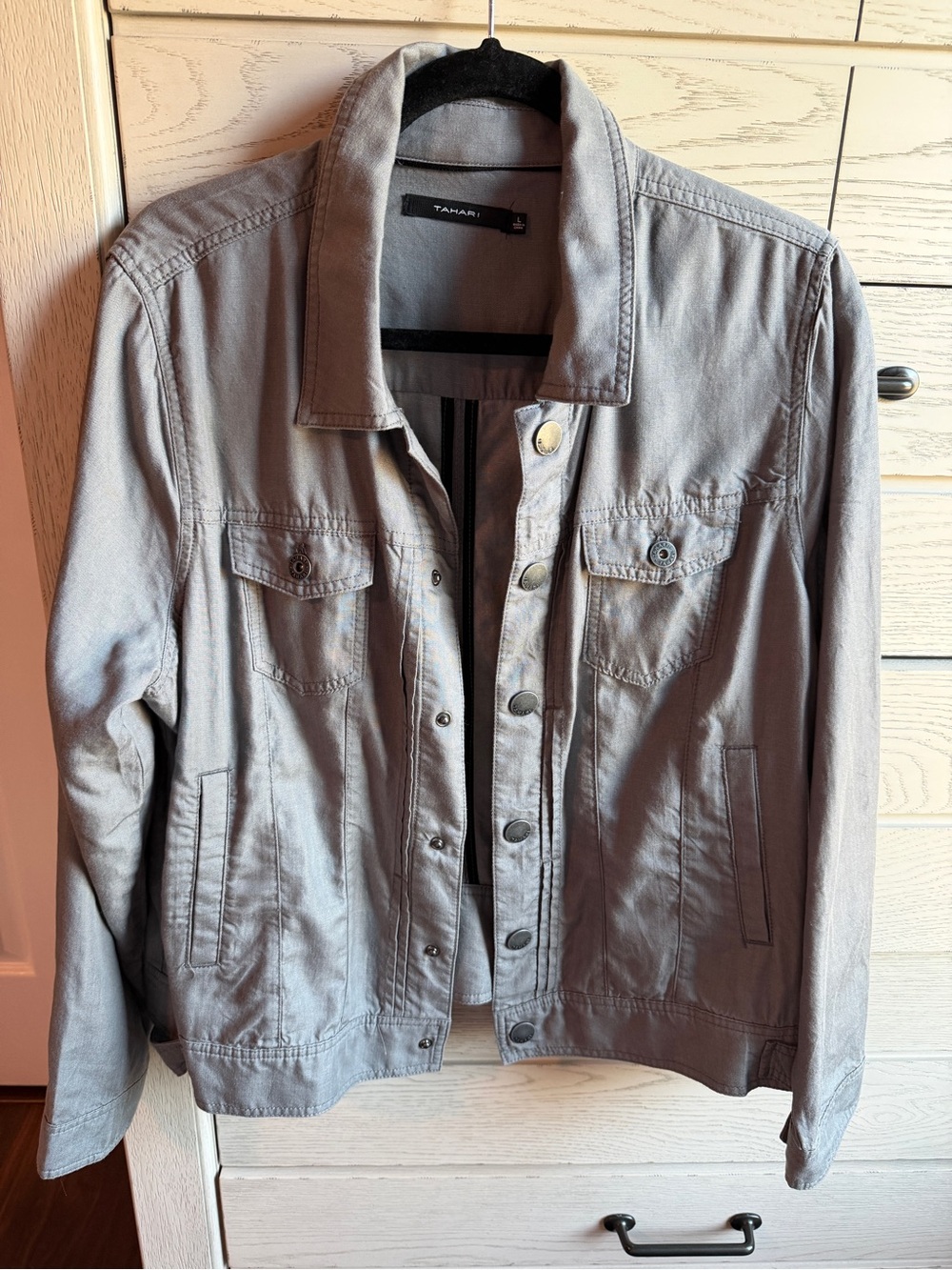 TAHARI Women’s  Light Gray Casual Jacket